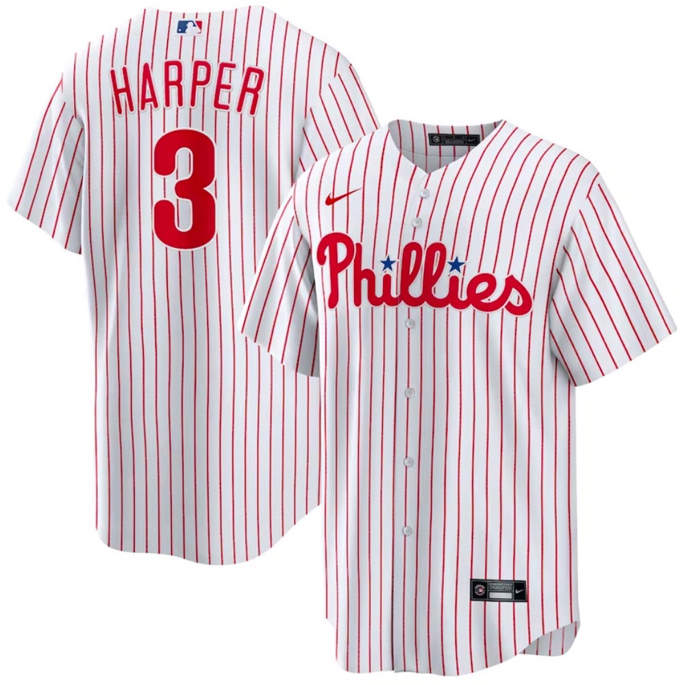 Nike Authentic Philadelphia Phillies Bryce Harper Baseball Jersey Men’s Sz: XL - Picture 4 of 9
